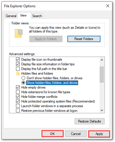 show hidden files, folders and drives to clear Steam HTML cache and fix Steam Store not loading or working